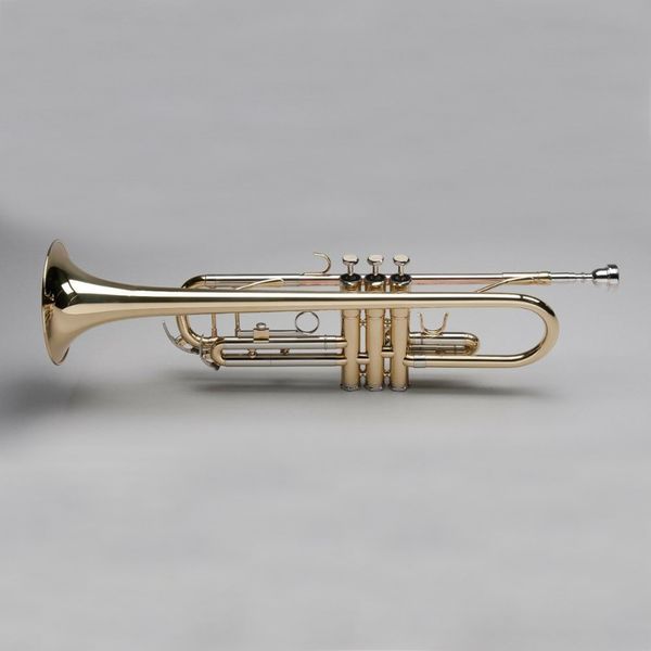 

new bb trumpet brass lacquer plated professional musical instrument with mouthpiece