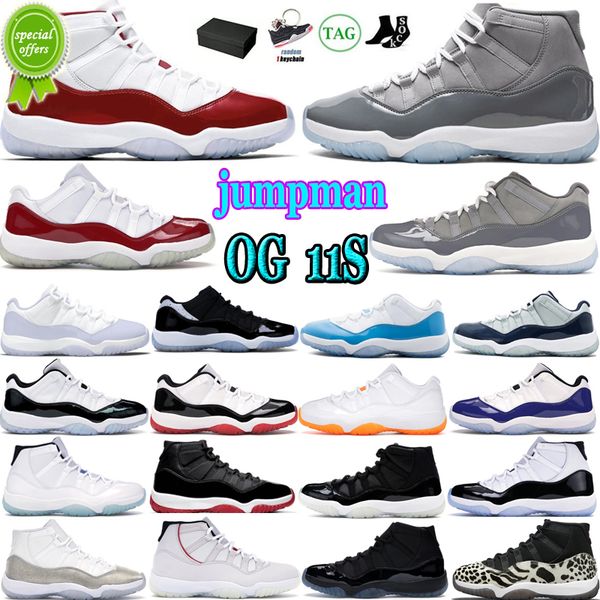 

2023 72- cool grey jumpman 11 11s basketball shoes cherry men women 25th anniversary low legend white bred concord pantone sneakers, Black