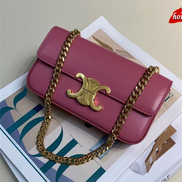 

factory online export designer brand bag handbag 2022 new chain underarm leather method pink single shoulder women's