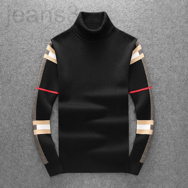 

men's sweaters designer new style sweater 2021 winter fashion men's plaid jacquard reversible turtleneck long sleeve eqaq, White;black