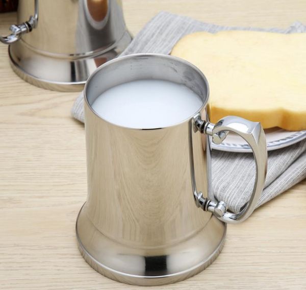 Nuovi bicchieri da vino da 15 OZ e 19 OZ in acciaio inossidabile a doppio strato per birra, tazza da cocktail per caffè e latte