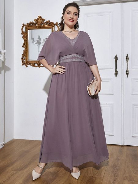 

plus rhinestone detail cloak sleeve dress t0wx#, Black