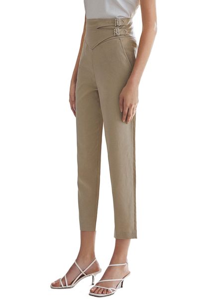 

motf premium viscose cropped pants t3ye#, Black;white
