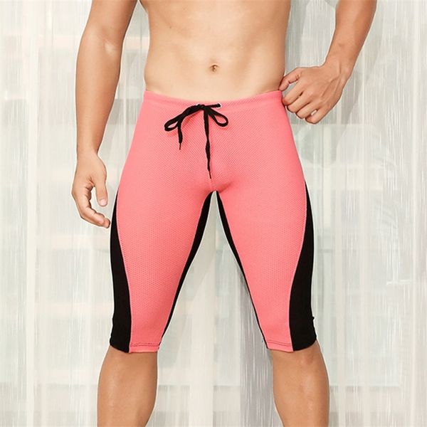 

men summer fitness shorts male quick dry breathable mesh comfortable tight beach swim tights 220425