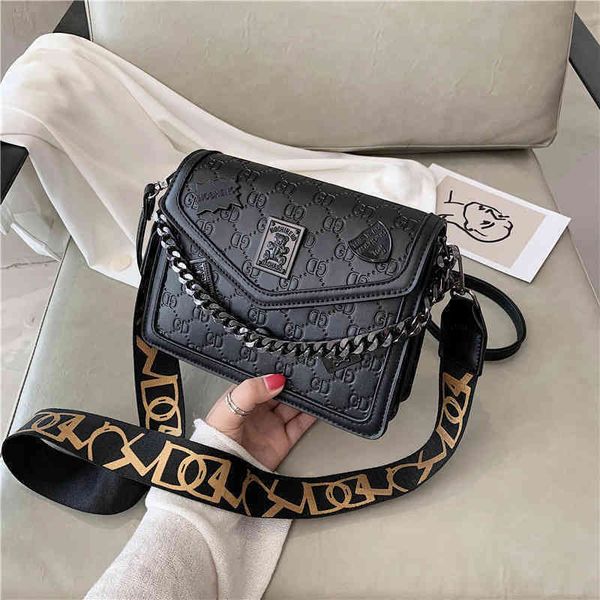 

50% off factory store online luggage straight trend texture style chain versatile wide shoulder belt single shoulder small square bags auab