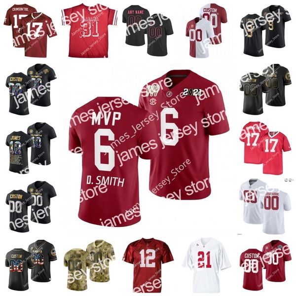 James James NCAA Mens Alabama Tide Football costureu Jersey 2 Derrick Henry 4 T.J. Yeldon 8 Julio Jones 9 Amari Cooper 10 AJ McCarron 12 Joe