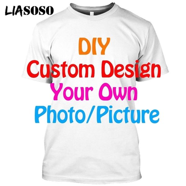 Liasoso настраивает мужскую футболку DIY Your Some P OS Pictures Star Anime Permance Singer футболка 3D Print Clothing 220616