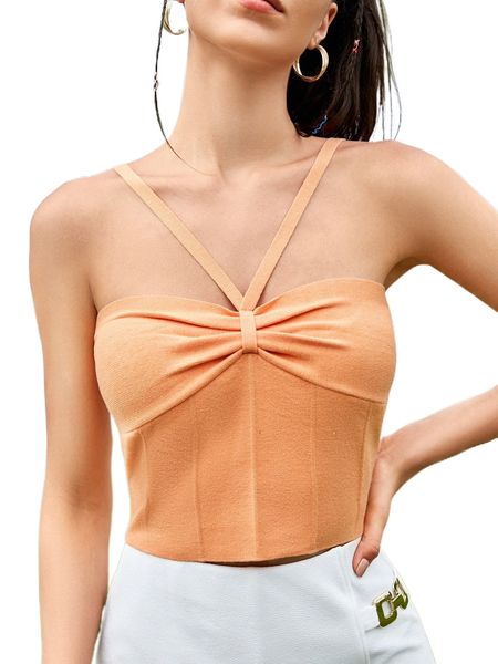 

ruched cami knit c6wb#, White;black