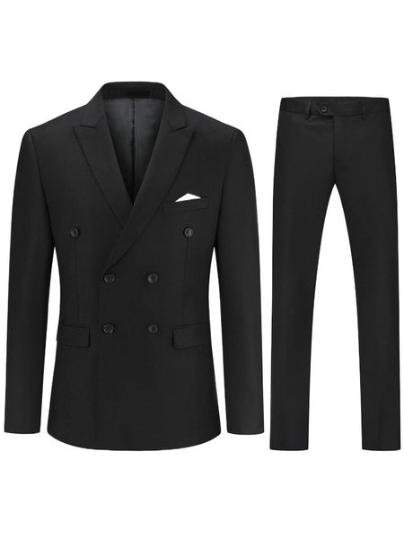 

cloudstyle men button front blazer & tailored pants k7h0#, White;black