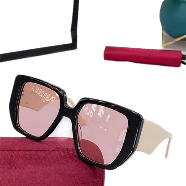 

2021summer luxury women bigrim eyeglasses uv400 54-19-145 fashion plank fullrim polarized sunglasses goggles fullrset case278d, White;black
