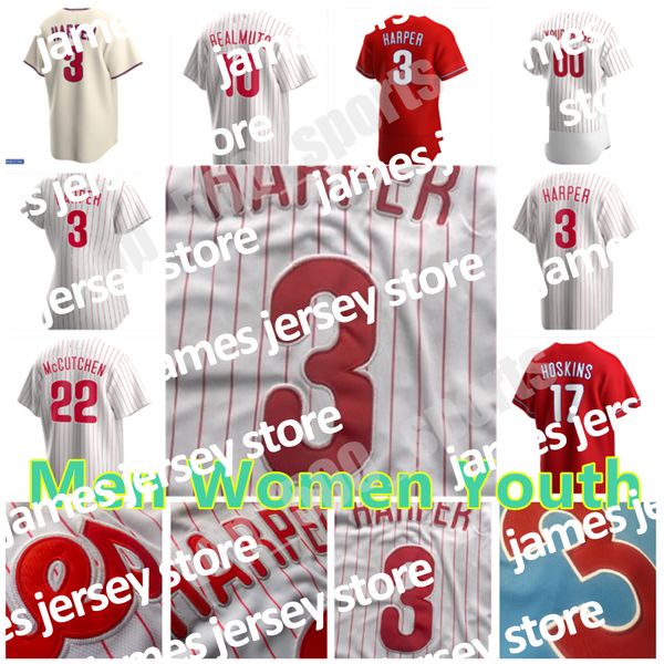 

2022 custom 8 nick castellanos jersey bryce 3 harper j. t. realmuto 12 kyle schwarber rhys hoskins aaron nola didi gregorius scott kingery, Blue;black