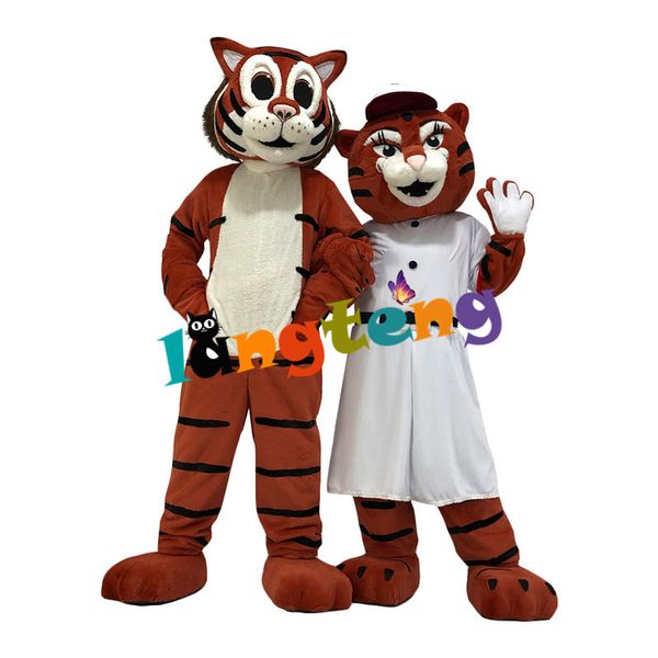 Mascot boneca traje m1121 tigre feita mão adulta mão fazer desempenho para feriado