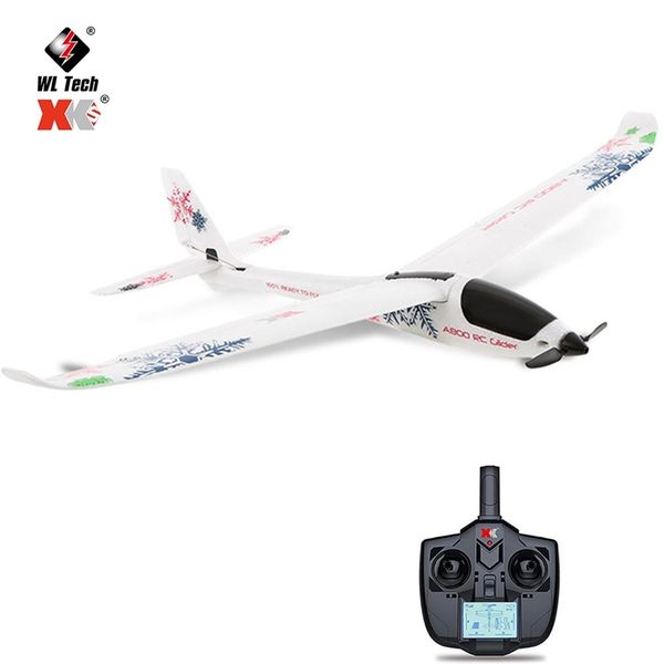 

wltoys xk a800 4ch 3d6g system rc airplane remote control assembly gliders with 24g transmitter compatible futaba rtf glider 220630