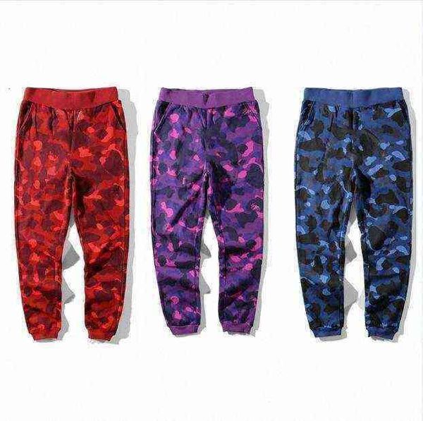 

mens designer pants casual a bathing ape cardigan men women black gray camouflage joggers track pant hip hop elastic waist trousers