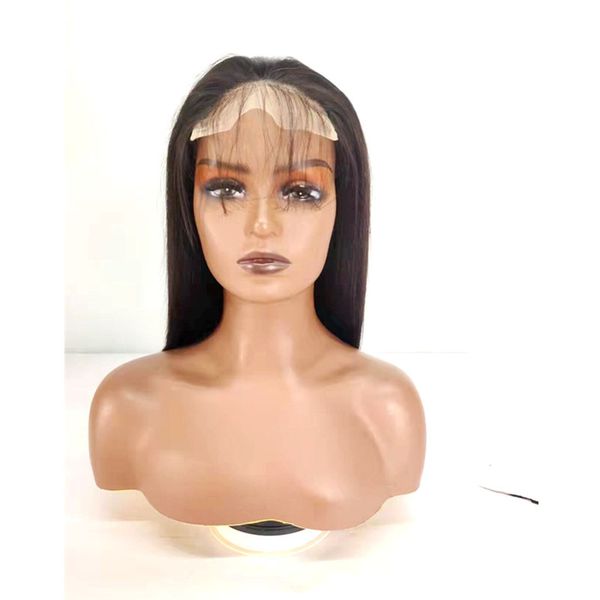 

12-32inch 4x4 5x5 lace closure wig virgin brazilian human hair straight body wave deep curly transparent lace wigs, Black;brown