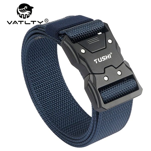 

quick release work belt male 1200d strong real nylon men women military tactical hard alloy buckle combat equipment 220316, Black;brown