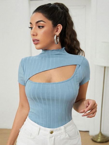 

cutout detail solid tee d2uq#, White