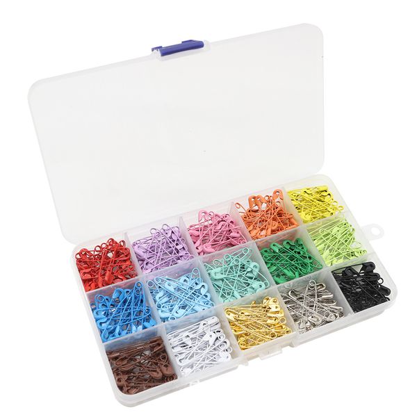 

tool 450 pieces 15 colors metal safety pins black nickel plated steel safety pin for diy craft making and clothing knitting stitch marker 32