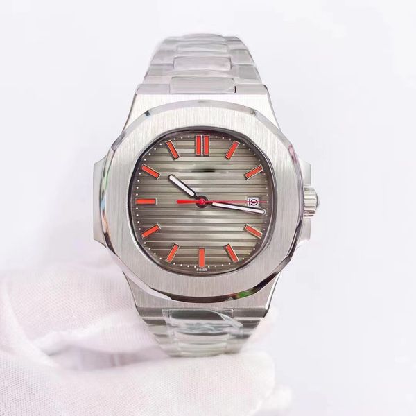 

mens watch 40mm automatic mechanical luxury watches full style classic stainless steel slide clasp blue blac montre de luxe pp nautilut wris, Slivery;brown