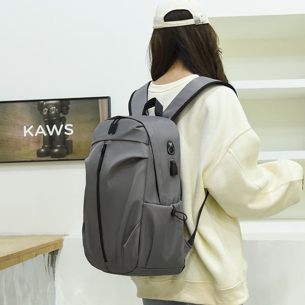 

n-3371 students backpacks handbag large lapbag school shoulder bags knapsack boys girls casual travel backpack charging hole