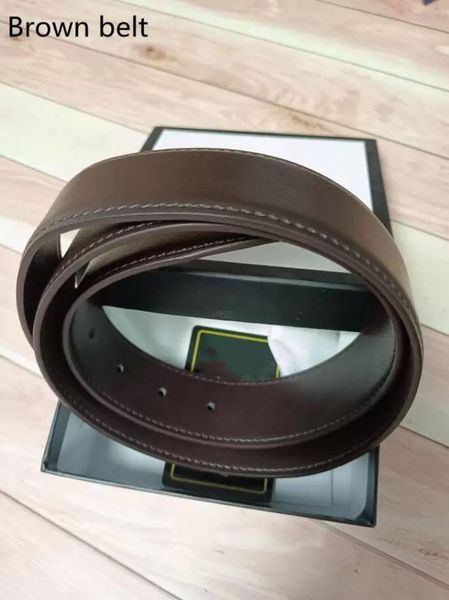 

belt women genuine leather golden silver bronze g buckle designer cowhide belts men luxury 6 colors 38 mm carry with box, Black;brown