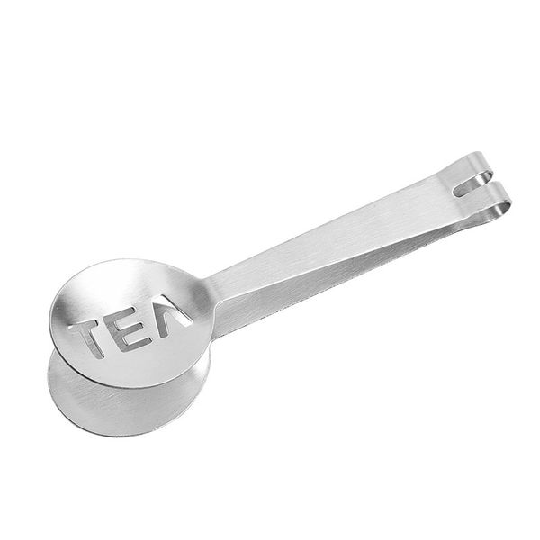 Kaffeewerkzeuge wiederverwendbare Edelstahl Teebeutel Zangen Teebeutel Squeezer Sieb Halter Grip Metal Löffel Mini Zuckerclip Kaffee