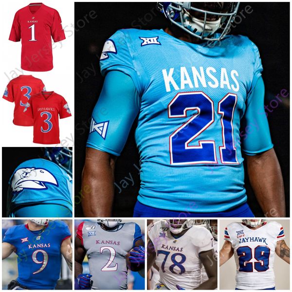 

kansas jayhawks football jersey ncaa college gale sayers velton gardner jason bean mason fairchild trevor wilsom kyron johnson carter, Black