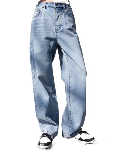 

dazy cat whisker straight leg jeans r2lt#, Blue