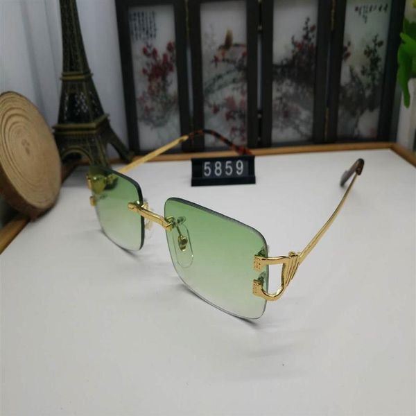 

ship rimless fashion blue buffalo sunglasses retro vintage mens sports shiny gold frame leopard attitude women wi247q, White;black