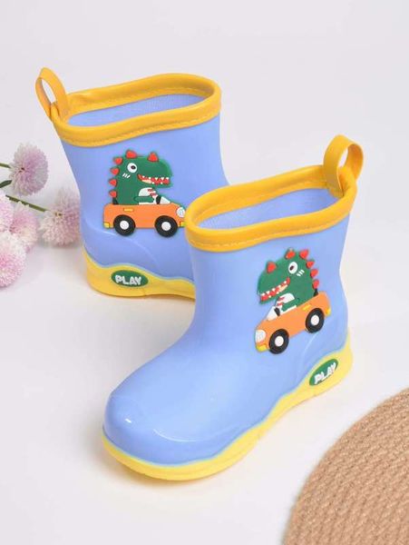 Meninos dos desenhos animados dinossauro decoração chuva botas ela