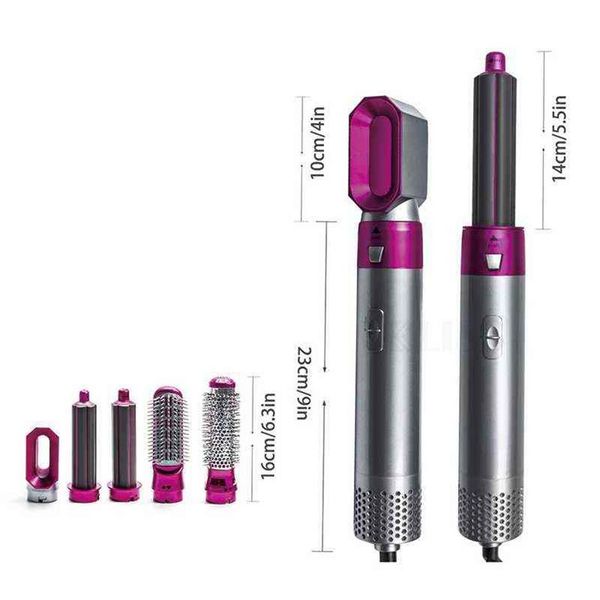 

5 in 1 hair dryer brush professional electric air brush one step hair styling tools barber salon home use blow dryer brush h11263i