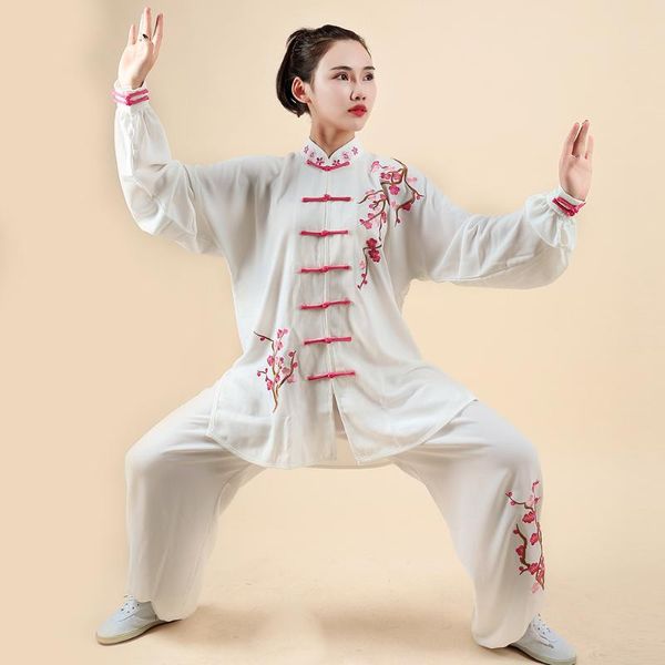 Roupas étnicas Mulheres e homens tai chi adequado bordeiro chinês wushu artes marciais calças de desempenho uniforme