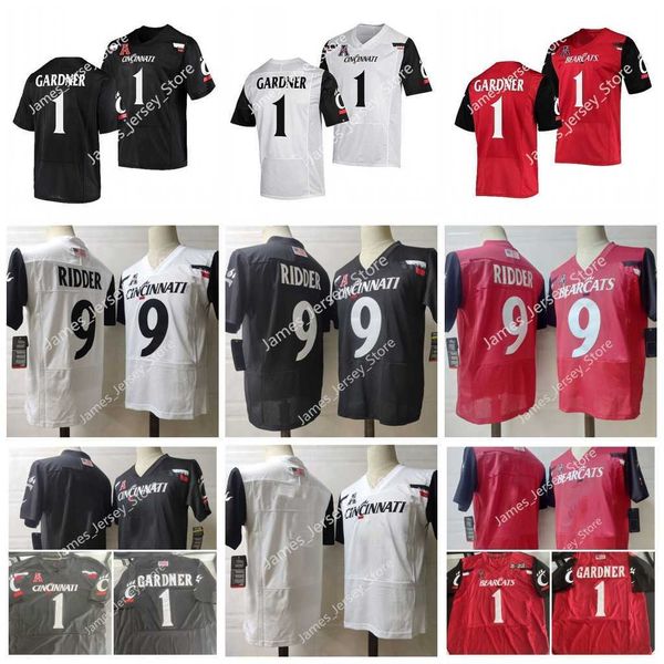 Jam 1 molho Gardner Jerseys 9 Desmond Ridder Jersey Custom 2022 NCAA Men's Cincinnati Bearcats Jersey Football Wear Team Stitched