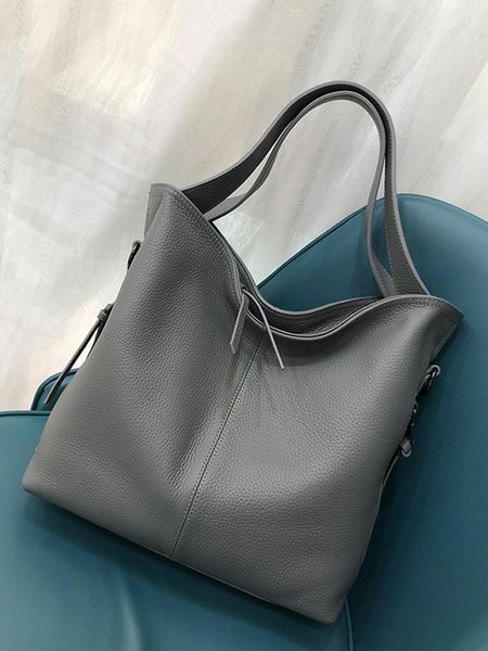 

evening bags brand fashion natural genuine leather handbag women's messenger tote large solid soft ladies shoulder bag 2022