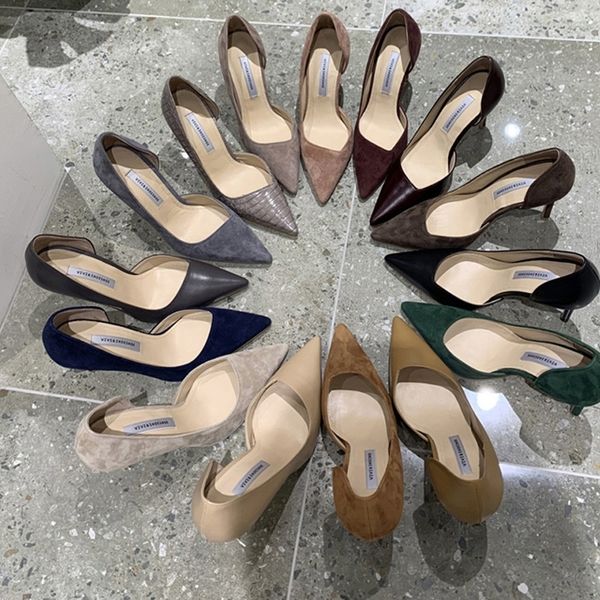 

side air snake pattern high heeled shoes with fine heel occupation shallow mouth single shoes spring summer was thin shoes 33 42 210225, Black