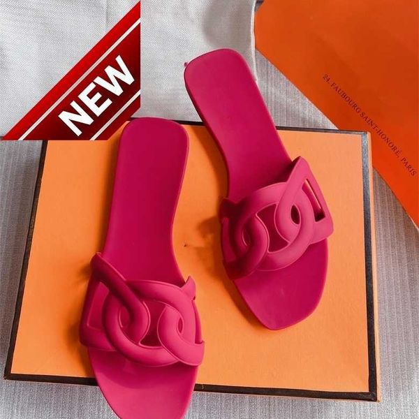 

76% off designer xiawang red pig nose pvc jelly shoes beach flat size one-piece slippers, Black