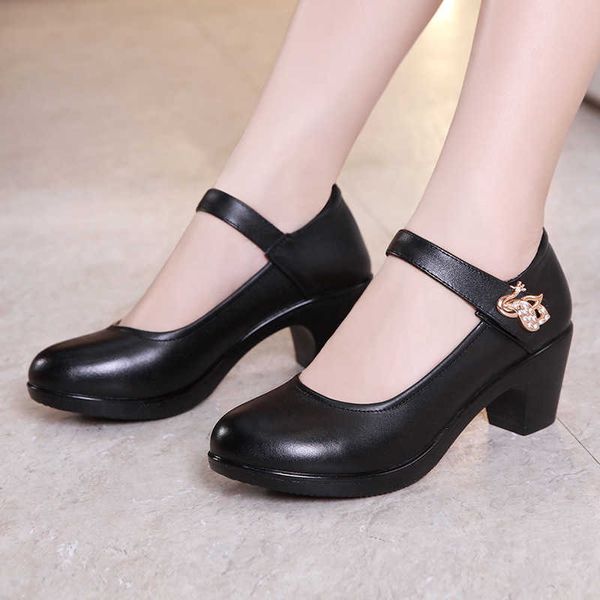 

paris classic luxury shallow plus size 32-43 high heel shoes women pumps block s spring platform comfort office ladies designer elling, Black