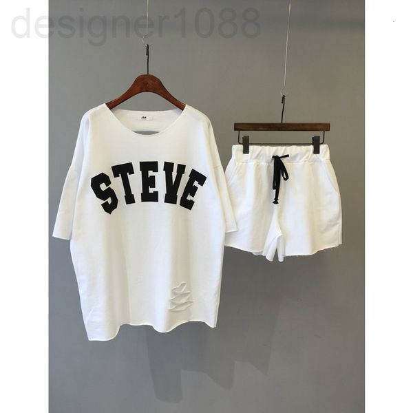 

two piece dress designer 2022 new summer foreign style fashion explosion street loose leisure sports suit women's hong kong style niche, White
