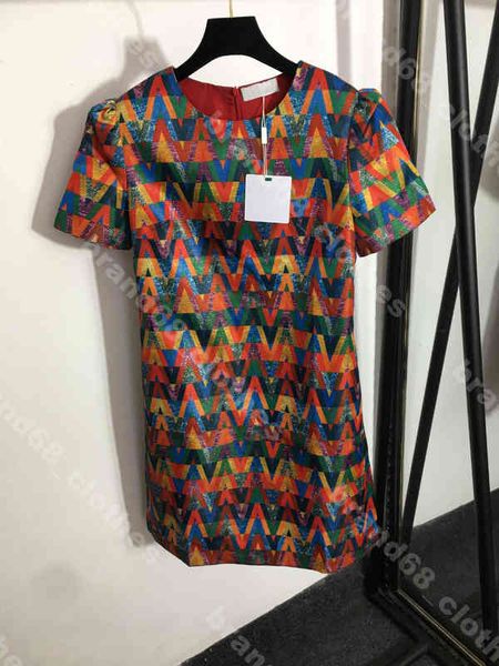 

designer women casual printed dresses simple slim short sleeve shirt dresses 5 styles back zip logo brand lady cotton clothes xl oversize fe, Black;gray