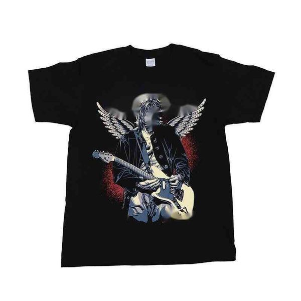 

selling designer t shirt nirva retro round neck short sleeve t-shirt black rock hip hop style loose men and women os sweatshirt, White;black