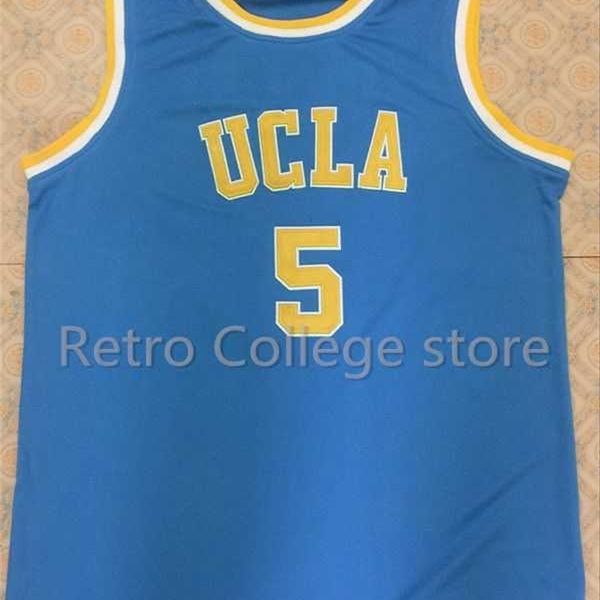 Sjzl98 # 5 Baron Davis UCLA Bruins College University Retro Throwback Basketball Jersey Personalizza qualsiasi numero di taglia e nome del giocatore