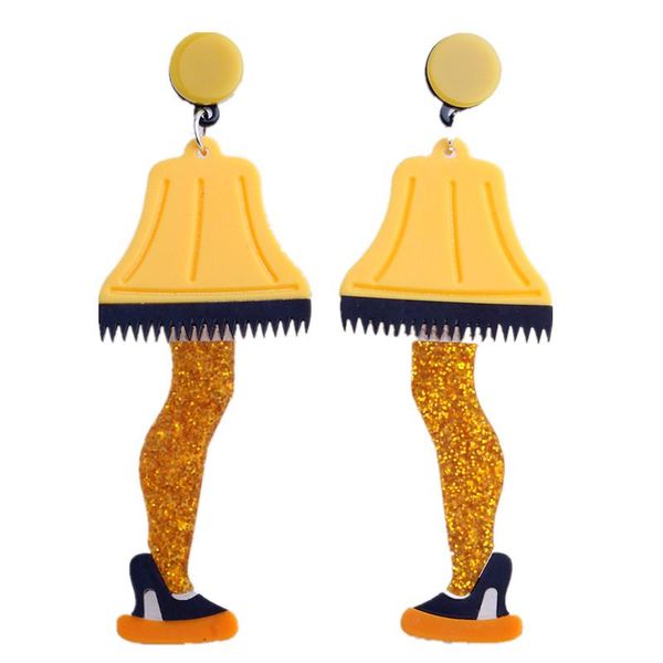 Dangle Avize Fishsheep Rock Bacak Uzun Akrilik Küpe Kadınlar İçin Güzel Glitter Bacaklar Yüksek Topuklu Damla 2022 Moda Partisi Takı Hediye