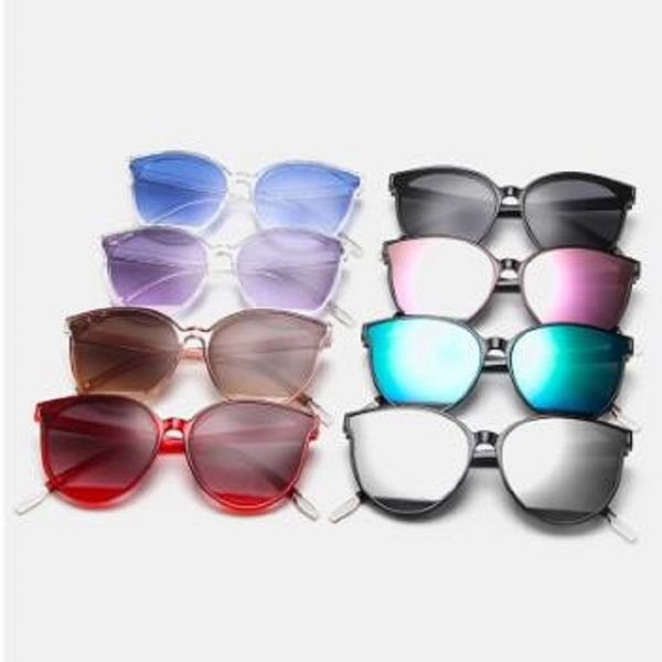 

classic oval red ladies fashion round frame sunglasses mirror female vintage plastic ocean sun glasses rimmed eyewear, White;black
