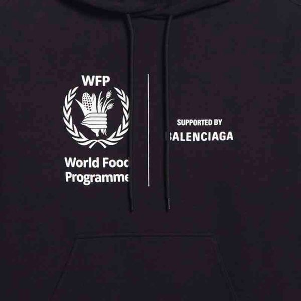 

european and american hoodies balencaigas's designer men's sweater / 2022fw wfp new world food hoodie for men women mwon, Black