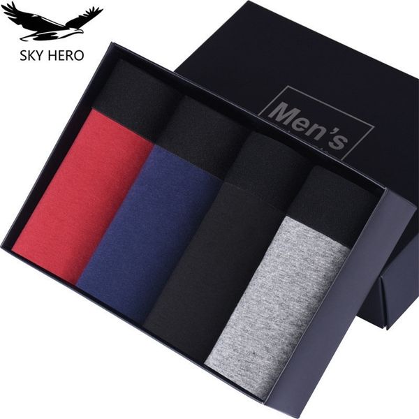 

pack men s panties boxers underwear calzoncillos hombre underpants cotton boxer for man homme male shorts cuecas slip lj201109, Black;white