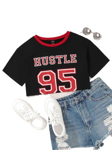 

l.etter graphic c.ontrast b.inding tee l324#, White