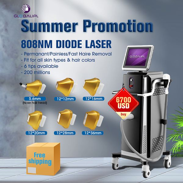 

ice cooling permanent diode laser hair removal machine for spa use, Black