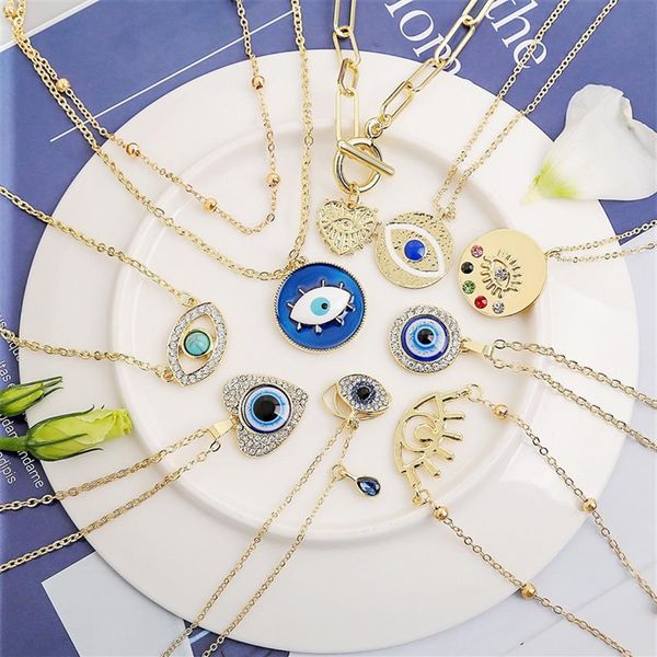 

eye pendant necklace devil eye women251d, Silver