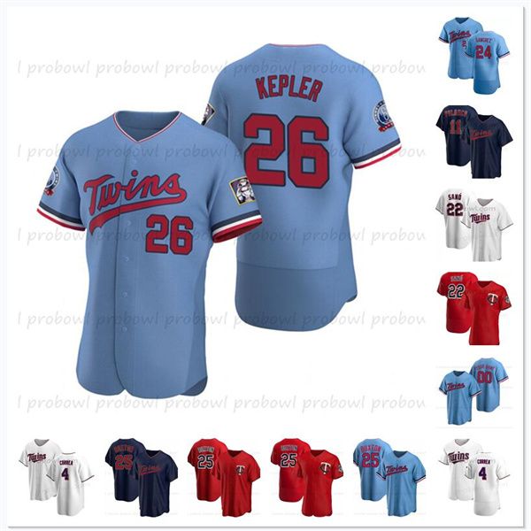 

byron buxton jersey max kepler miguel sano marwin gonzalez harmon killebrew hose berrios tyler clippard baseball men jerseys custom stitched, Blue;black