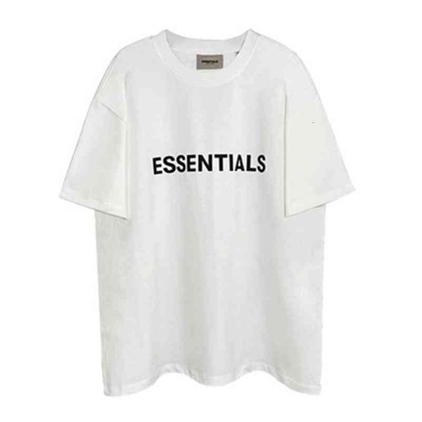 

50% discount of god chen weiting's feel same fog double thread essentials letter high street casual short sleeve t-shirt fashion factor, White;black